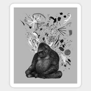 Moody Gorilla Sticker